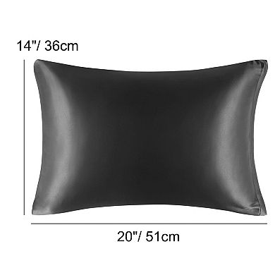Set of 2 Luxury Silky Pillow Cover with Zipper Closure Travel 20" x 14"