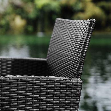 Nestl 3 Piece Patio Furniture Wicker Conversation Set