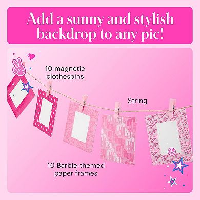 Barbie x Kodak Colorful & Decorative Barbie-Themed Paper Frames for 2x3” Photo Projects