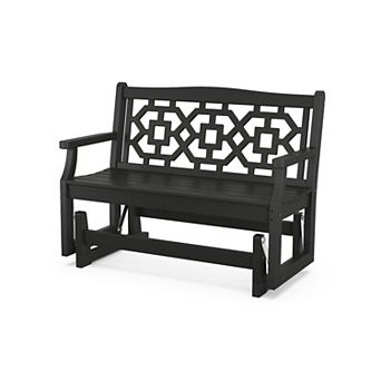 Martha Stewart by POLYWOOD Chinoiserie Outdoor Glider Bench