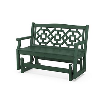 Martha Stewart by POLYWOOD Chinoiserie Outdoor Glider Bench