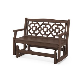 Martha Stewart by POLYWOOD Chinoiserie Outdoor Glider Bench