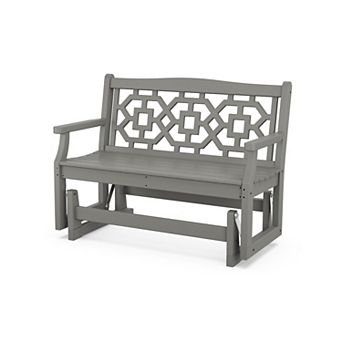 Martha Stewart by POLYWOOD Chinoiserie Outdoor Glider Bench