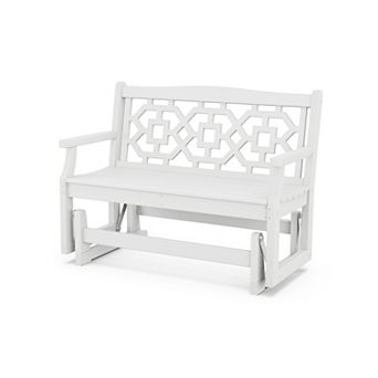Martha Stewart by POLYWOOD Chinoiserie Outdoor Glider Bench