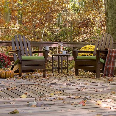 POLYWOOD Classic Folding Outdoor Adirondack Chair & Side Table 3-Piece Set