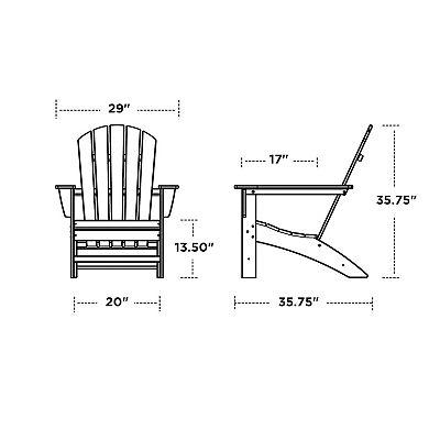 POLYWOOD Nautical Adirondack Chair