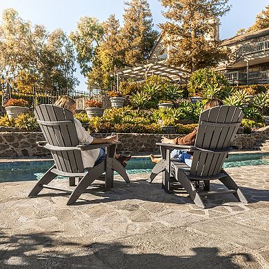 POLYWOOD Nautical Curveback Adirondack Chair