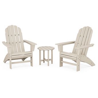 POLYWOOD Outdoor Vineyard Curveback Adirondack 3 pc Set