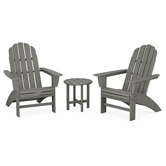 POLYWOOD Outdoor Vineyard Curveback Adirondack 3 pc Set