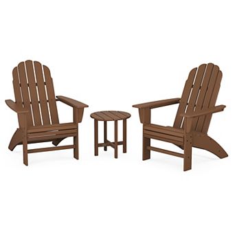 POLYWOOD Outdoor Vineyard Curveback Adirondack 3 pc Set