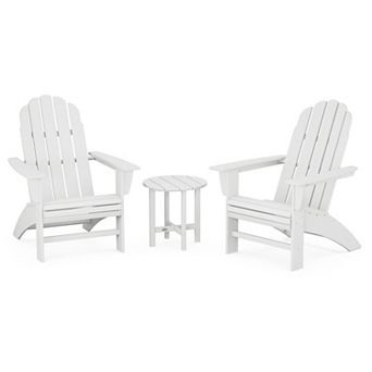 POLYWOOD Outdoor Vineyard Curveback Adirondack 3 pc Set