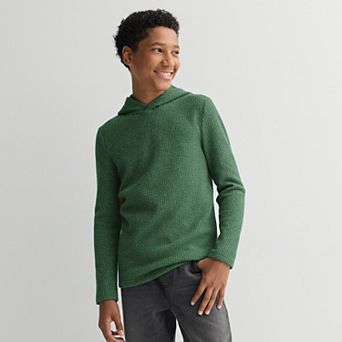 Boys 8-20 Sonoma Goods For Life® Supersoft Waffle Hoodie in Regular & Husky