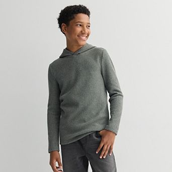 Boys 8-20 Sonoma Goods For Life® Supersoft Waffle Hoodie in Regular & Husky