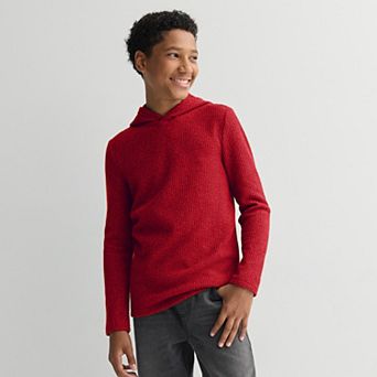 Boys 8-20 Sonoma Goods For Life® Supersoft Waffle Hoodie in Regular & Husky