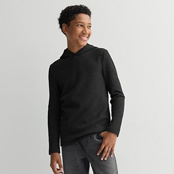 Boys 8-20 Sonoma Goods For Life® Supersoft Waffle Hoodie in Regular & Husky