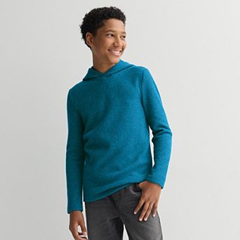 Boys 8-20 Sonoma Goods For Life® Supersoft Waffle Hoodie in Regular & Husky