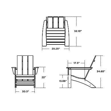 POLYWOOD Outdoor Modern Adirondack Chair