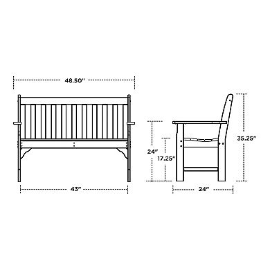 POLYWOOD Outdoor Vineyard Bench