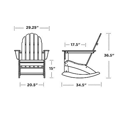 POLYWOOD Outdoor Vineyard Adirondack Rocking Chair