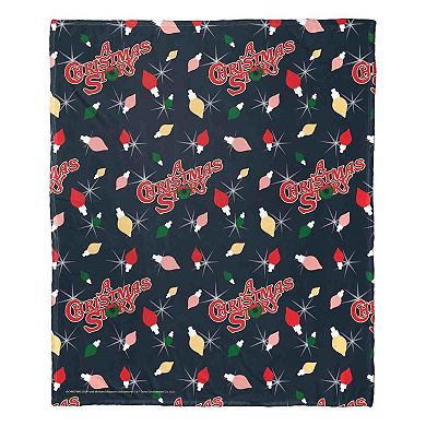 Warner Bros. A Christmas Story Lit Up Pattern Silk Touch Throw Blanket 50x60 Inches