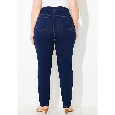 Catherines Women's Plus Size Petite The Curvy Knit Jean