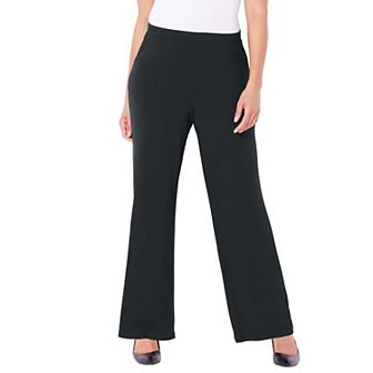 Catherines Women's Plus Size Petite Anywear Wide Leg Pant