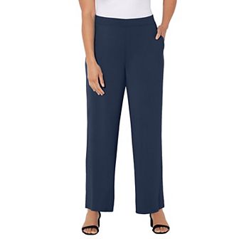 Catherines Women's Plus Size Petite Anywear Wide Leg Pant