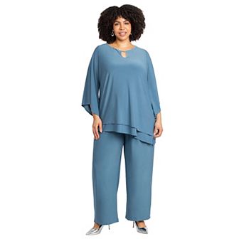 Catherines Women's Plus Size 2 pc Embellished Keyhole Pant Set