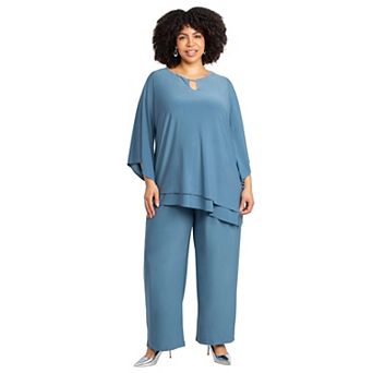 Catherines Women's Plus Size 2 pc Embellished Keyhole Pant Set