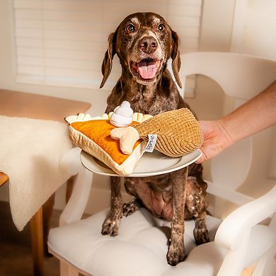 Midlee Thanksgiving Meal Dog Toy Set - Pumpkin Pie & Turkey Leg