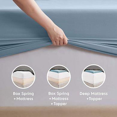 Nestl 4-Piece Extra Soft Microfiber Deep Pocket Bed Sheet Set