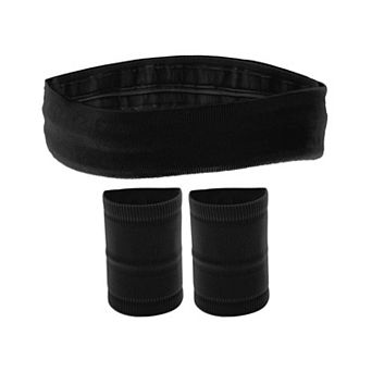 Breathable Headband with Wristband Sweat Headband for Sport 1 Set