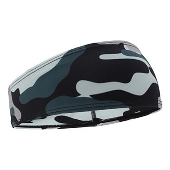 Breathable Headband Triangle Sweat Headband for Sport Green White 1 pc