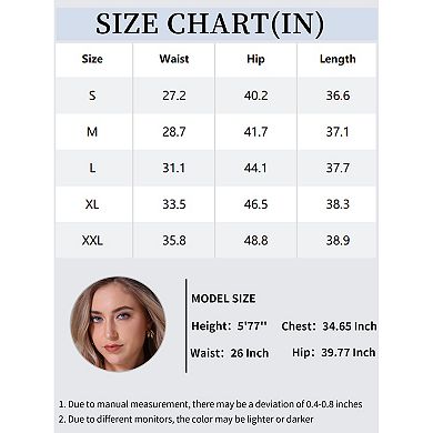 Women's Denim Skirt Front Split Button Front Elastic Waist Streetwear Flap Pockets Cargo Jean Skirts