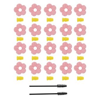 20 pc Hummingbird Feeder Parts with 2 pc Cleaning Brush, Flowers for Hummingbird Feeder