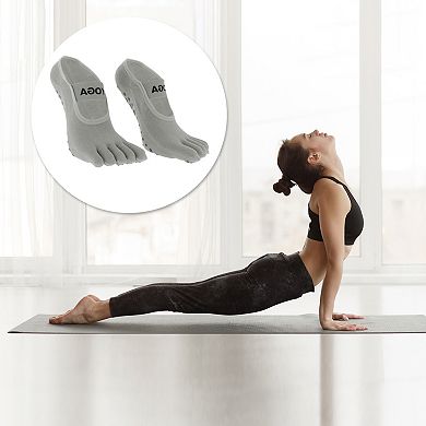 Solid Color Yoga Five Toe Socks Durable Socks for Women 1 Pair