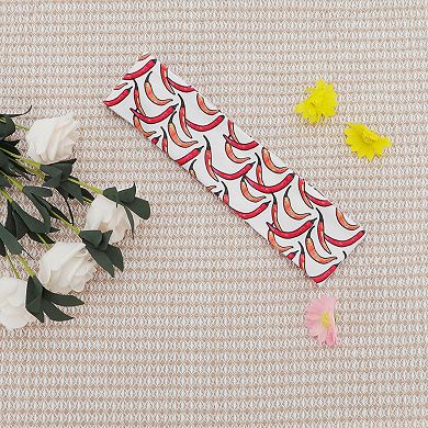 Breathable Headband Printed Sweat Headband for Sport Pink Red 1 Pc