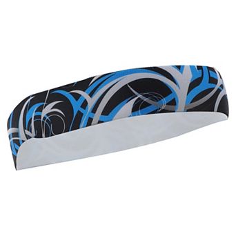 Breathable Headband Textured Sweat Headband for Sport Blue 1 pc