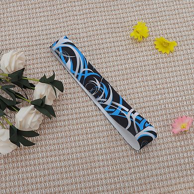 Breathable Headband Textured Sweat Headband for Sport Blue 1 Pc