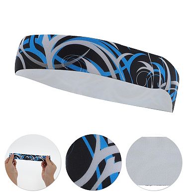 Breathable Headband Textured Sweat Headband for Sport Blue 1 Pc