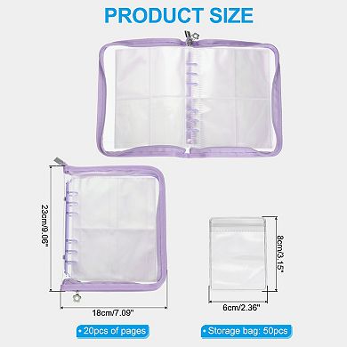 1 Set Transparent Earring Organizer Book Clear Travel Jewelry Earring Organizer with Pocket