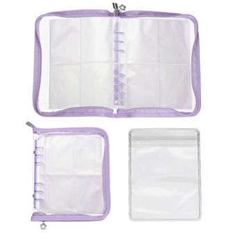 1 Set Transparent Earring Organizer Book Clear Travel Jewelry Earring Organizer with Pocket