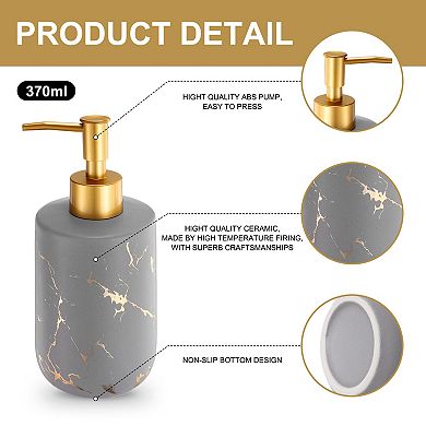 1Pc 12.5 Oz Soap Dispenser Hand and Dish Soap Dispenser for Kitchen Matte