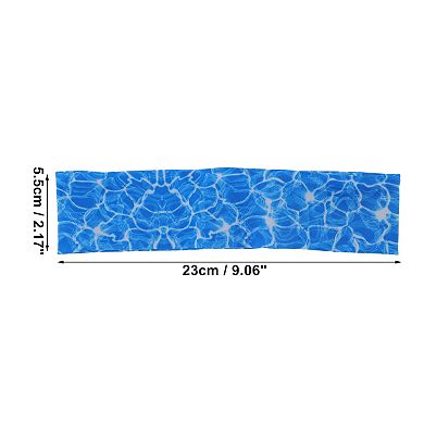 Breathable Headband Printed Sweat Headband for Sport Lake Blue 1 Pc