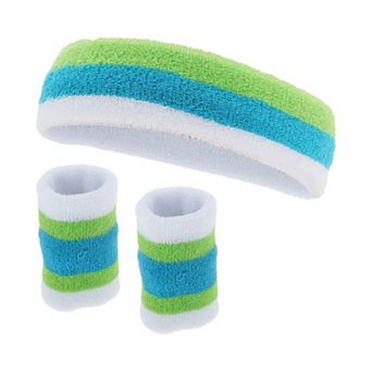 Breathable Headband with Wristband Sweat Headband for Sports 1 Set