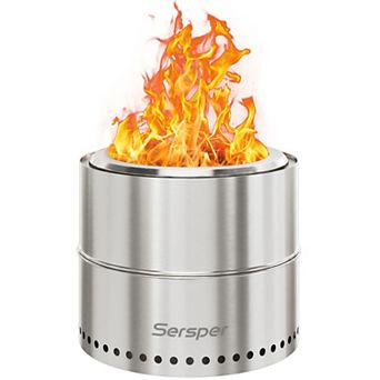Sersper 19 Inch Fire Pit with Stainless Steel