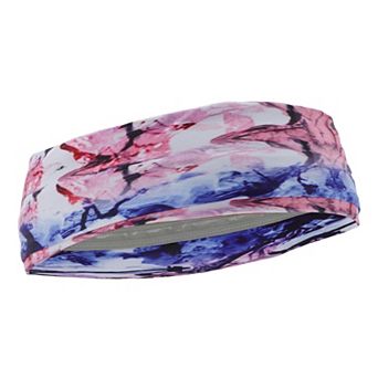 Breathable Headband Printed Sweat Headband for Sport Pink Purple 1 pc
