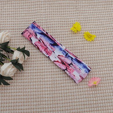 Breathable Headband Printed Sweat Headband for Sport Pink Purple 1 Pc