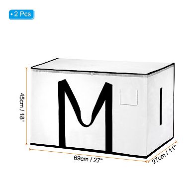 Extra Large Moving Bags, 2 Pcs Large Bag with Reinforced Handles and Zipper Storage Tote Packing Bag