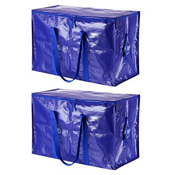 Extra Large Moving Bags, 2 pc Large Bag with Reinforced Handles and Zipper Storage Tote Packing Bag